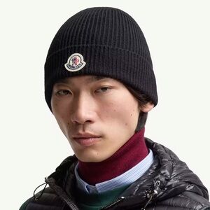 $295 Moncler Unisex Wool Beanie OS NWT